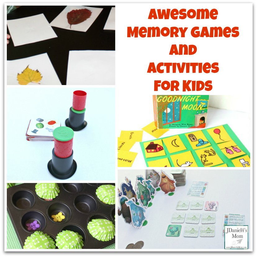 Awesome Memory Games and Activities for Kids- These homemade and store bought games and activities are so much fun! Kids may not even know they are working on their minds when they play them.