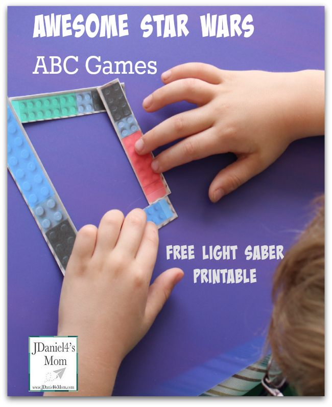 Awesome Star Wars ABC Games with Free Light Saber Printable