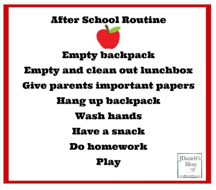 Back to School Chore Charts for Before and After SchoolAfterSchool Routine