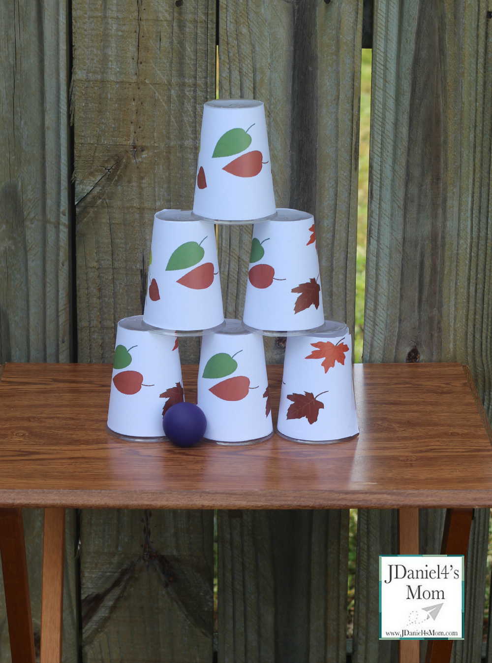 Backyard Carnival Games- Falling Leaves Cups