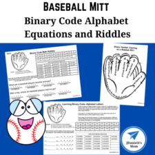 Baseball Mitt Binary Code Alphabet Equations and Riddles