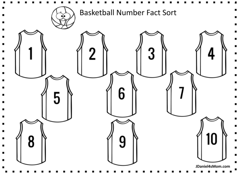 Basketball Number Fact Sort - JDaniel4s Mom