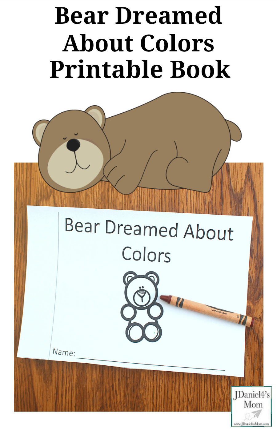 Bear Dream About Colors Printable Book - This printable was created to explore after reading the book Bear Snores On. Children at school or students at school will enjoy this book to color. There is a you color version and a bear is already colored version. Both are a great way for preschooler or kindergartners to learn about colors.