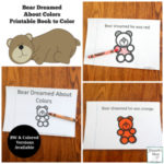 Bear Dream About Colors Printable Book - This printable was created to explore after reading the book Bear Snores On. Children at school or students at school will enjoy this book to color.