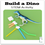 Build a Dino STEM Activity - Build a dinosaur using straws and marshmallows.