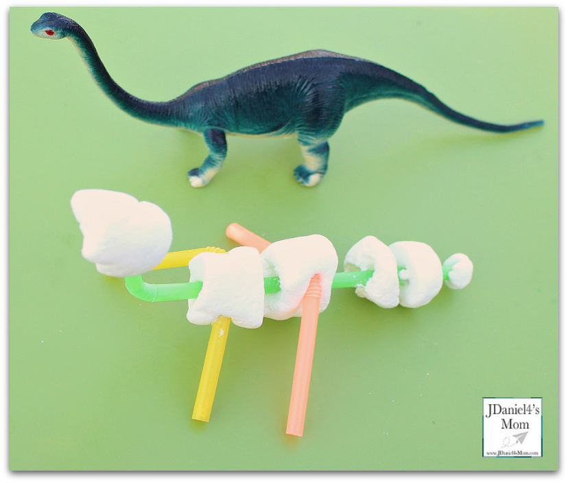 Build a Dino STEM Activity - Build a dinosaur using straws and marshmallows.