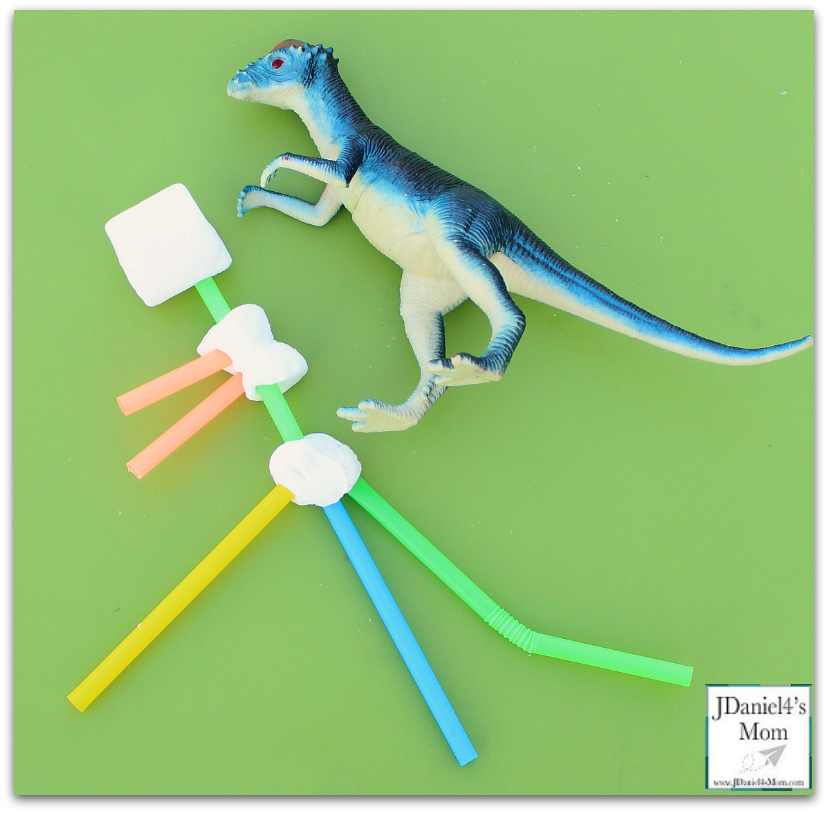 Build a Dino STEM Activity - Build a dinosaur using straws and marshmallows.