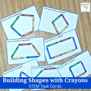 Building Shapes with Crayons STEM Task Cards - JDaniel4s Mom