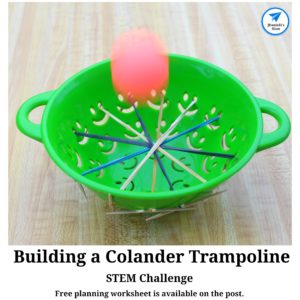 STEM Challenge - Building a Colander Trampoline - JDaniel4s Mom