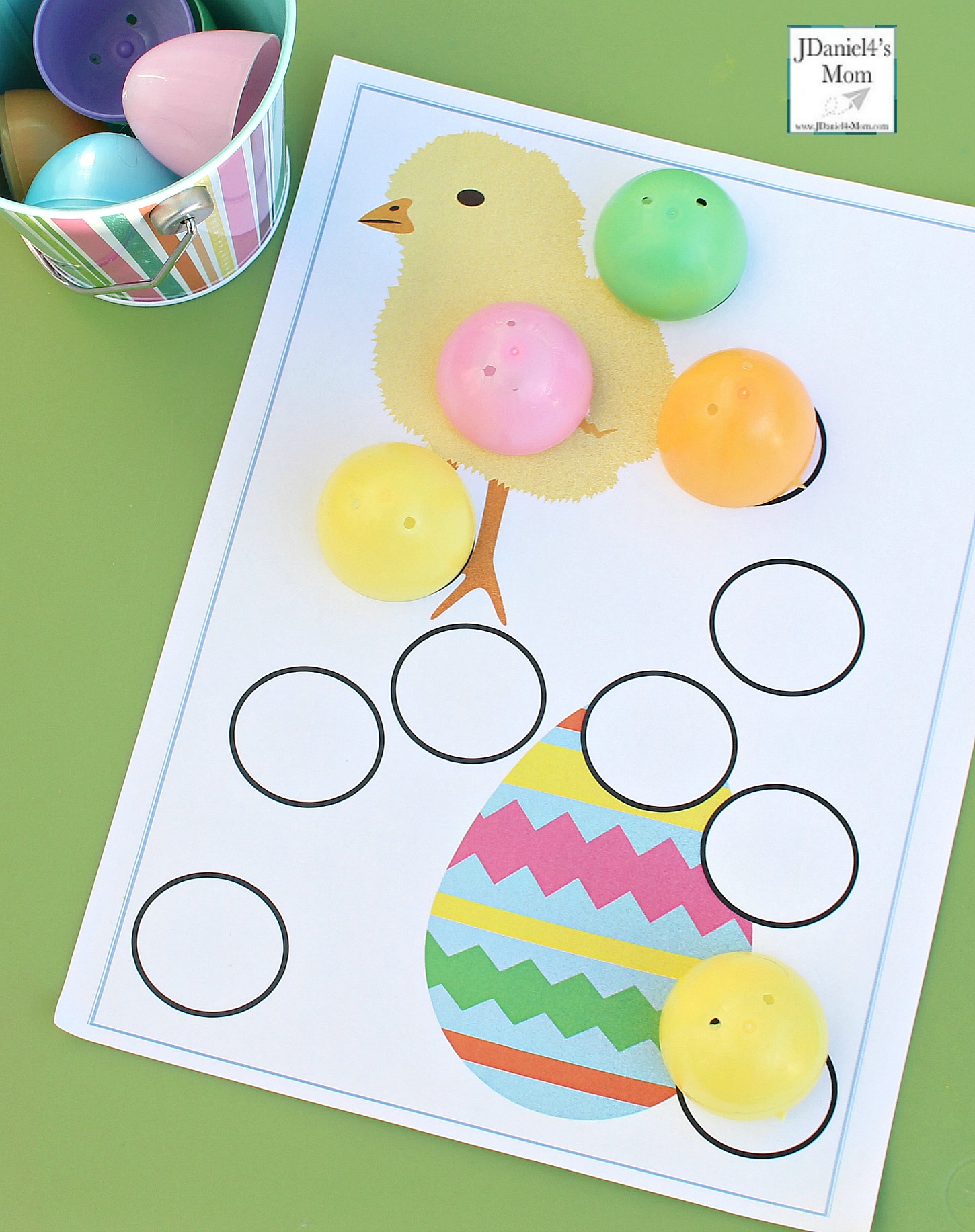 Learning Letters with Plastic Eggs and Printable Mats - Building a Letter