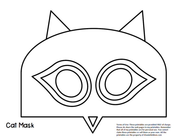 Cat Mask Template Based on Pete the Cat JDaniel4s Mom