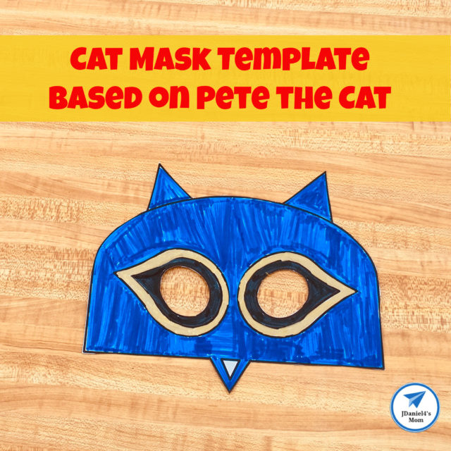 Free Printable Cat Mask Template Based on Pete the Cat 