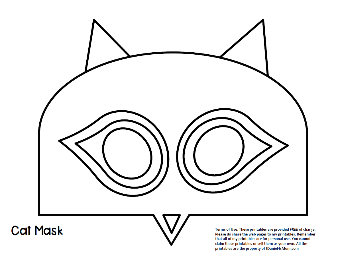 Cat Mask Template Based on Pete the Cat