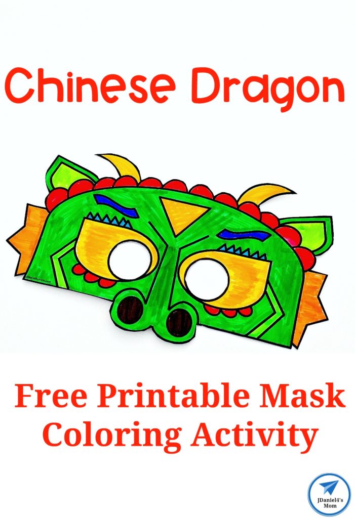 Chinese Dragon Mask Printable Coloring Activity - JDaniel4s Mom