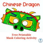Chinese Dragon Printable Coloring Mask Coloring Activity featured