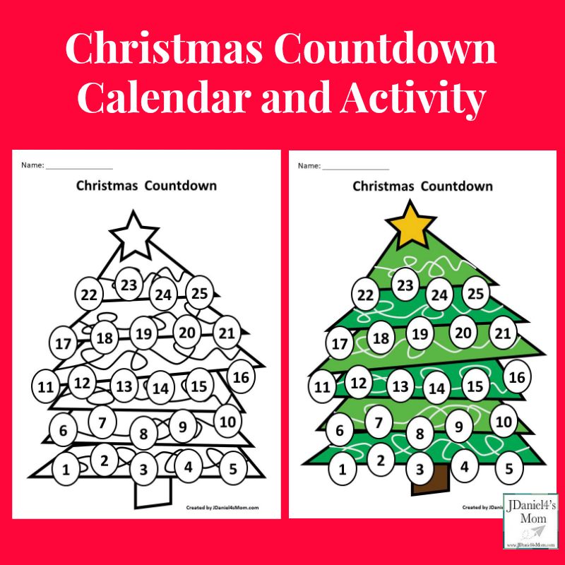 Christmas Countdown Calendar And Learning Activity Christmas Countdown Calendar And Learning Activity