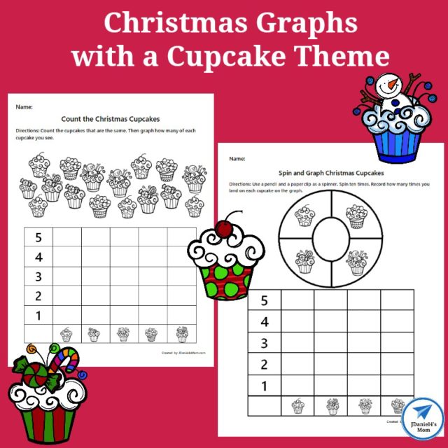 Christmas Graphs with a Cupcake Theme - JDaniel4s Mom