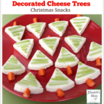 Christmas Snacks- Decorated Cheese Trees : This snack is fun to make with kids.