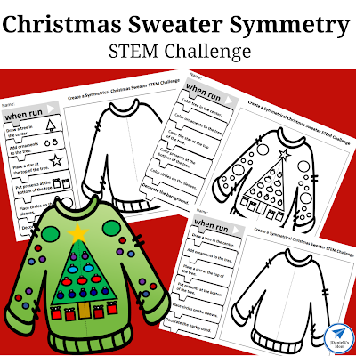 Christmas Sweater Symmetry STEM Challenge - JDaniel4s Mom