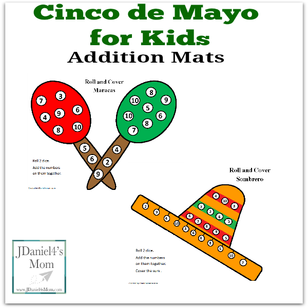 Cinco De May For Kids Addition Mats 