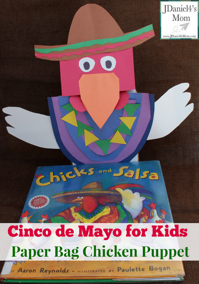 Cinco de Mayo for Kids Paper Bag Chicken Puppet