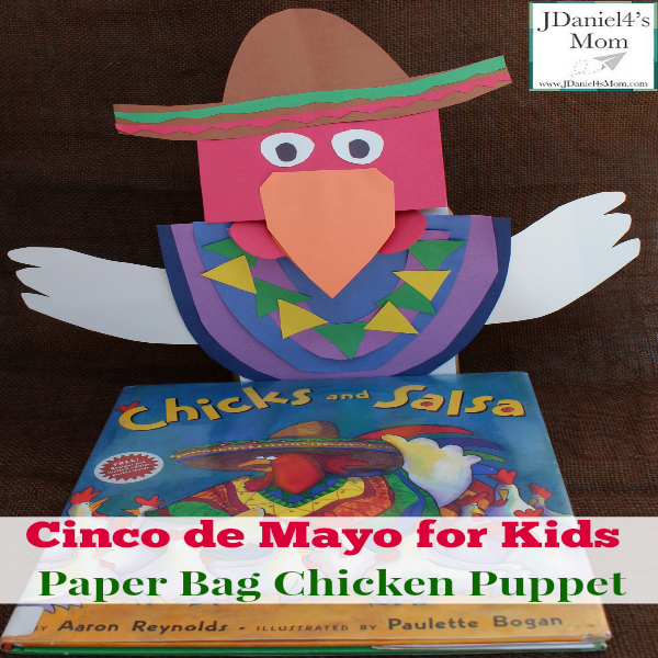Cinco de Mayo for Kids Paper Bag Chicken Puppet