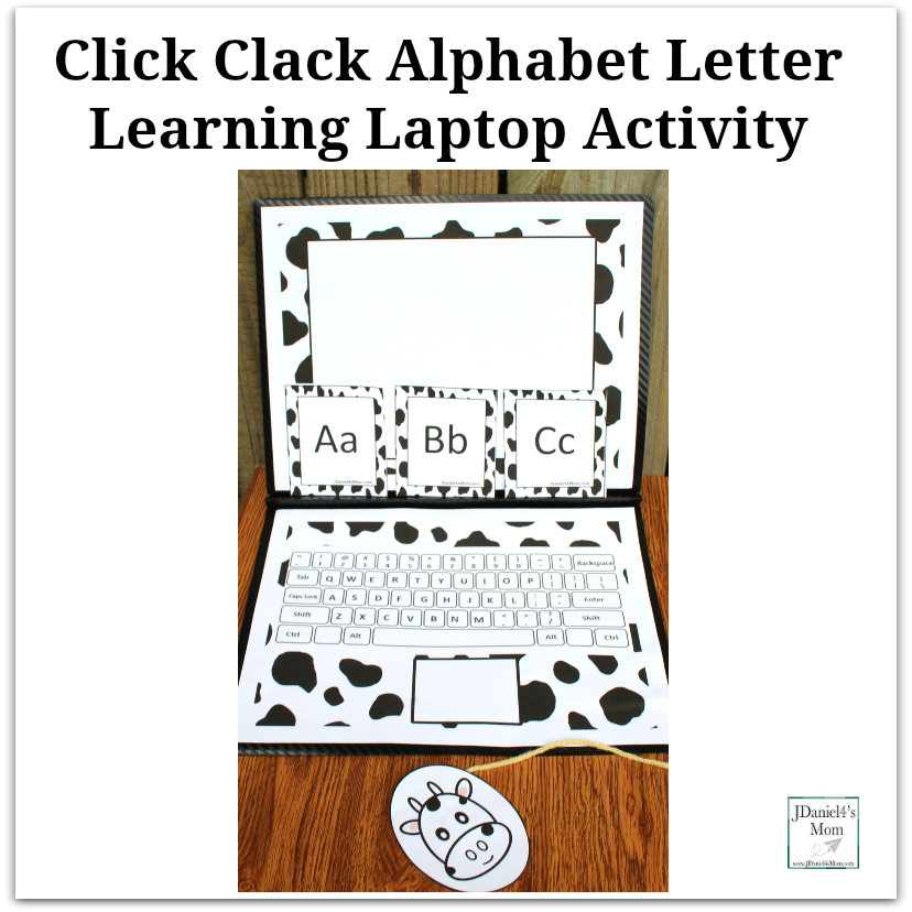 Click Clack Alphabet Learning Laptop Activity - This activity was created to go along with the book Click, Clack, Moo Cows That Type. It includes a monitor, keyboard, mouse, and alphabet letter cards.