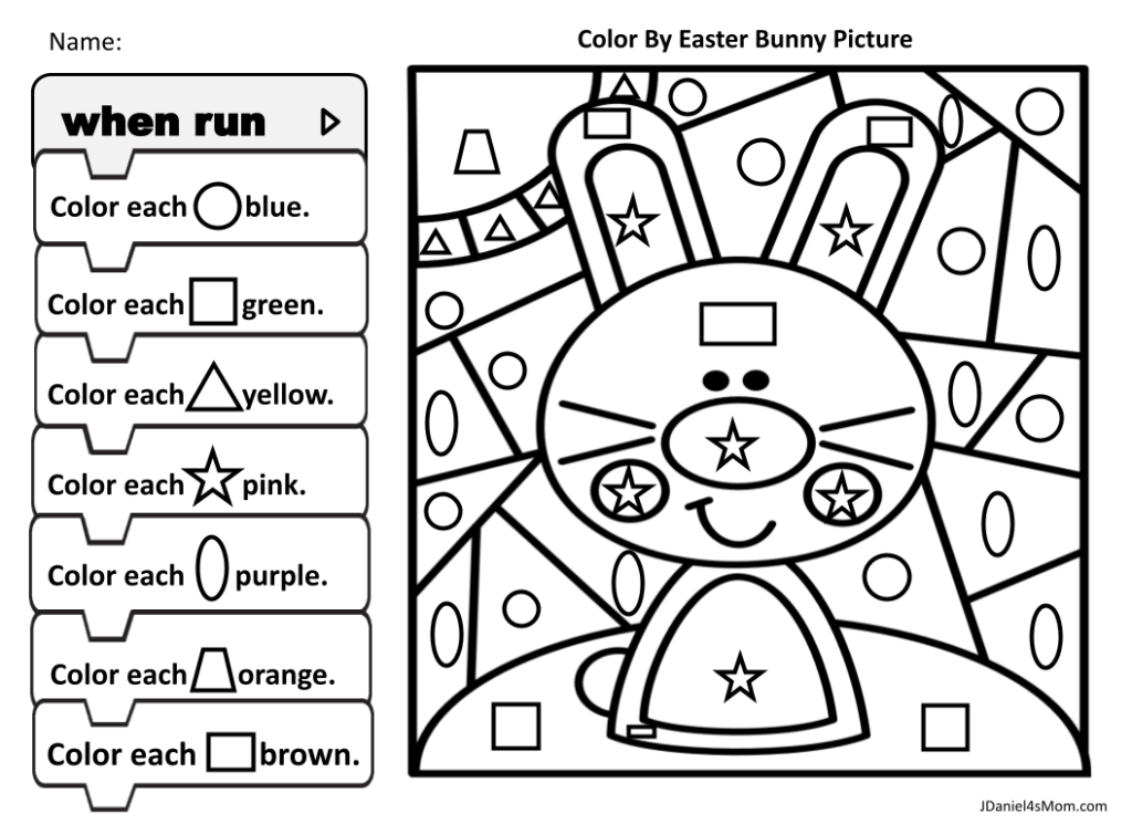 Music Notes Color By Code Spring Easter Bunny Coloring Worksheet Music Notes Color By Code Spring Easter Bunny Coloring Worksheet