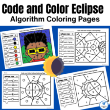 Code and Color Eclipse Coloring Pages
