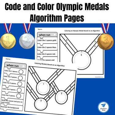 Code and Color Olympic Medals Algorithm Pages