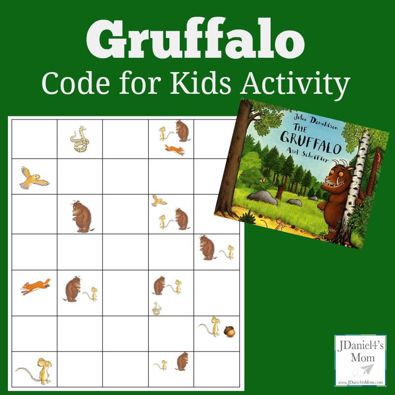 Code for Kids Activity Gruffalo- This printable can be used for story retelling and building a simple algorithm.