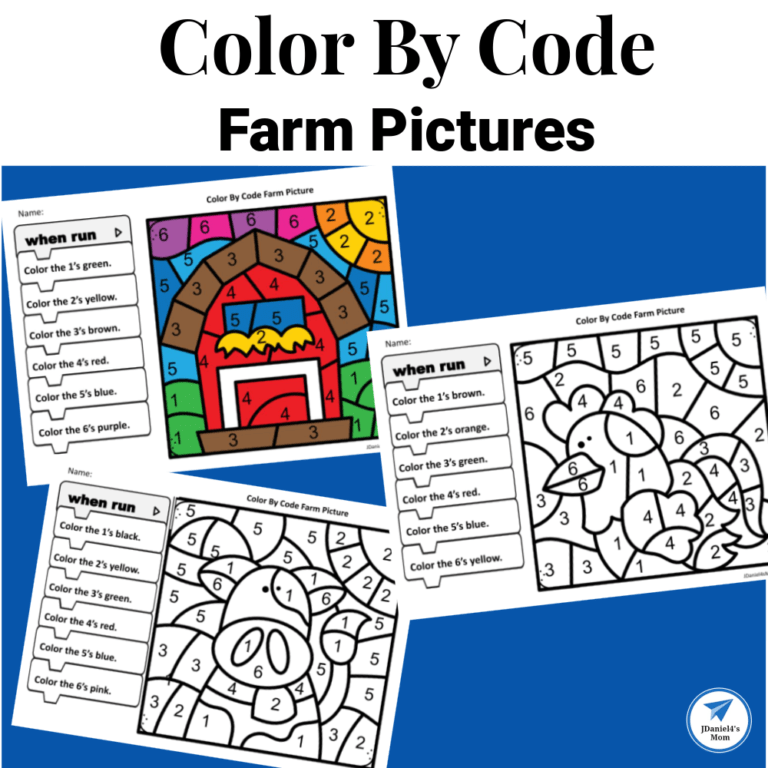 Color By Code Farm Pictures - JDaniel4s Mom