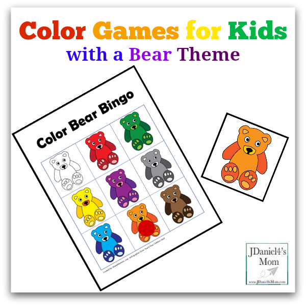 Color Games for Kids with a Bear Theme