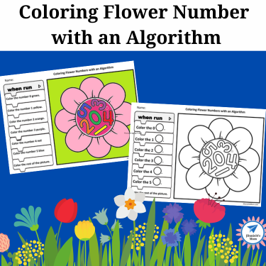 Coloring Flower Numbers with an Algorithm