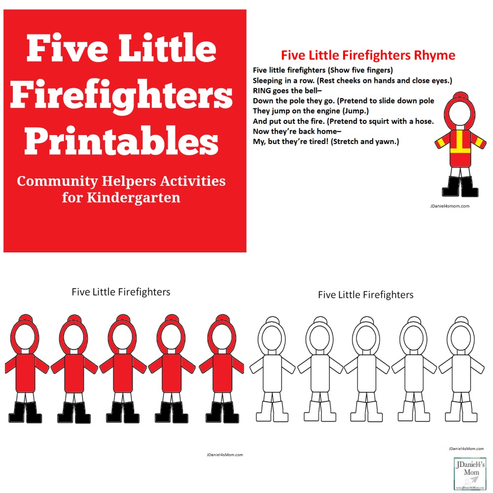 Community Helpers Activities for Kindergarten Featuring Firefighters