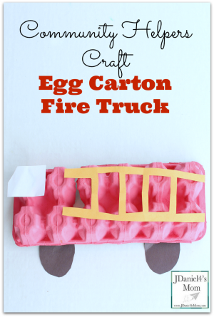 Community Helpers Craft- Egg Carton Fire Truck - JDaniel4s Mom