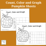 Count, Color and Graph Pumpkin Sheets