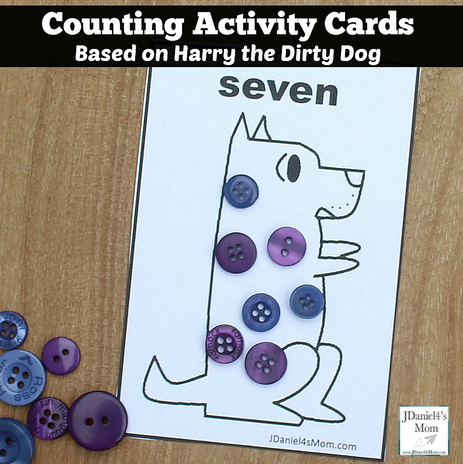 Counting Activity Cards Based on Harry the Dirty Dog 