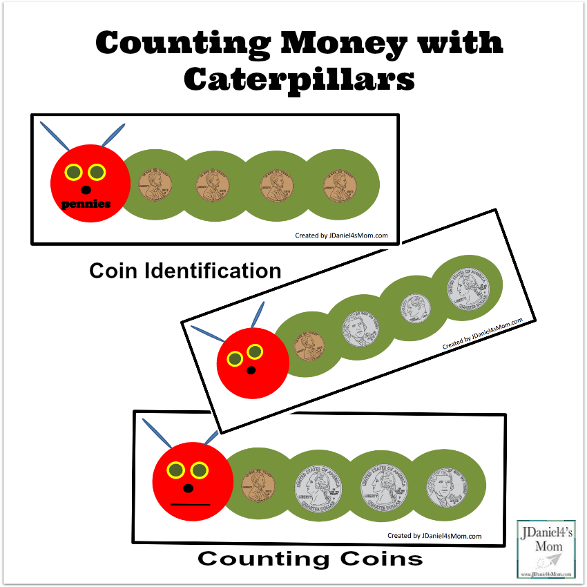 This counting money with caterpillars set would be wonderful to explore after reading the book The Very Hungry Caterpillar.