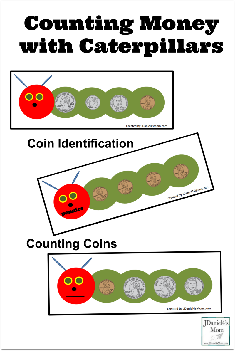 Counting Money with Caterpillars - This set of mats explores coin identification, counting on, and sorting.