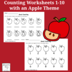 Counting Worksheets 1-10 with an Apple Theme - There are three printables in this set.