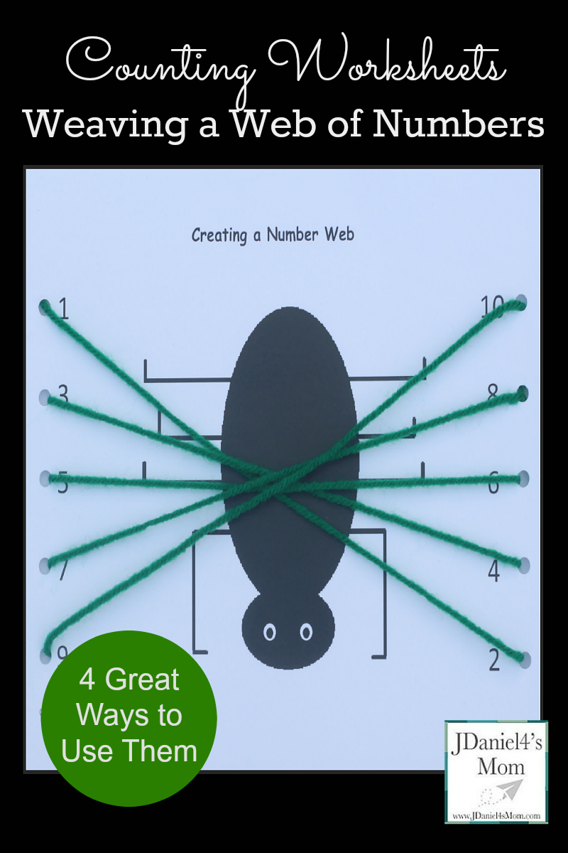 Counting Worksheets- Weaving a Web of Numbers