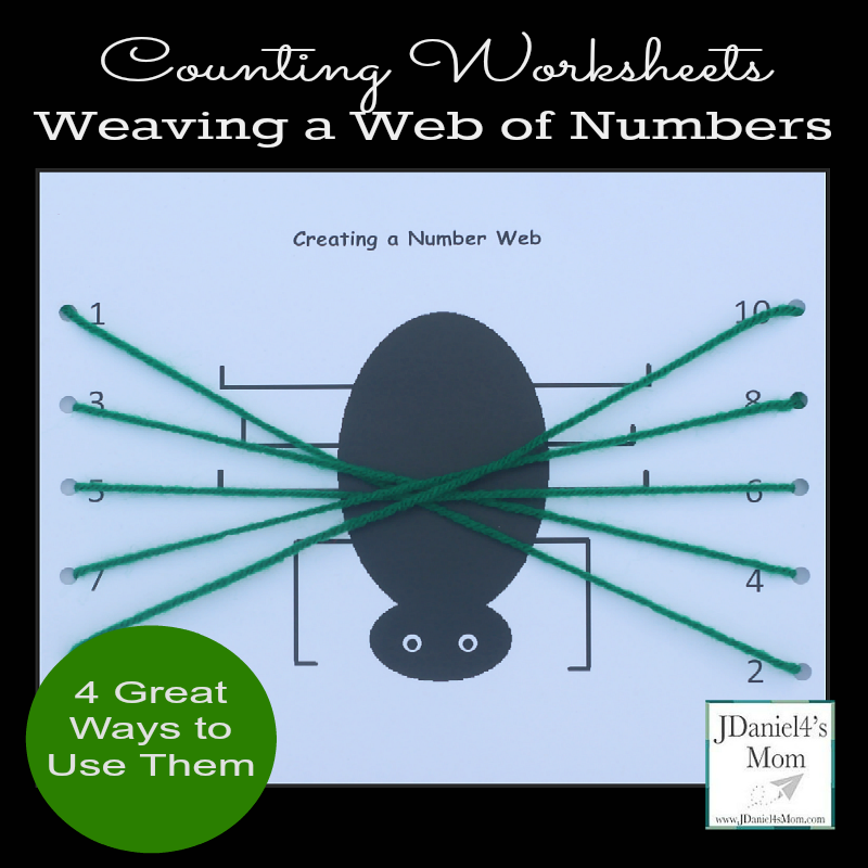 Counting Worksheets- Weaving a Web of Numbers 