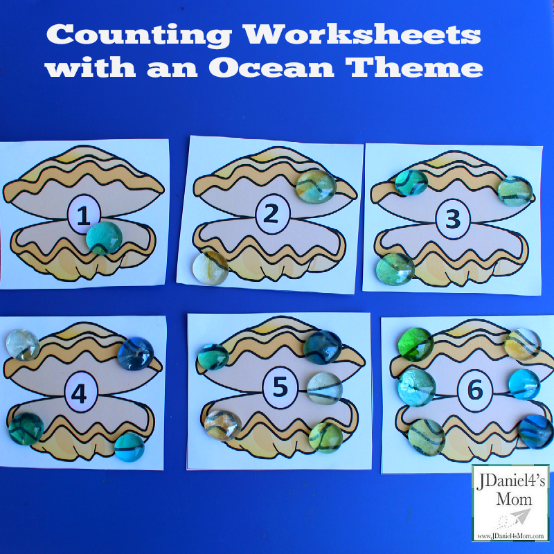 Counting Worksheets with an Ocean Theme 