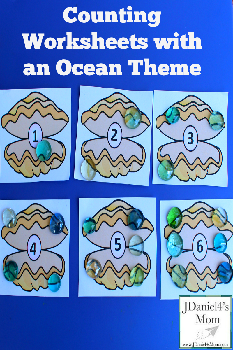 Counting Worksheets with an Ocean Theme 