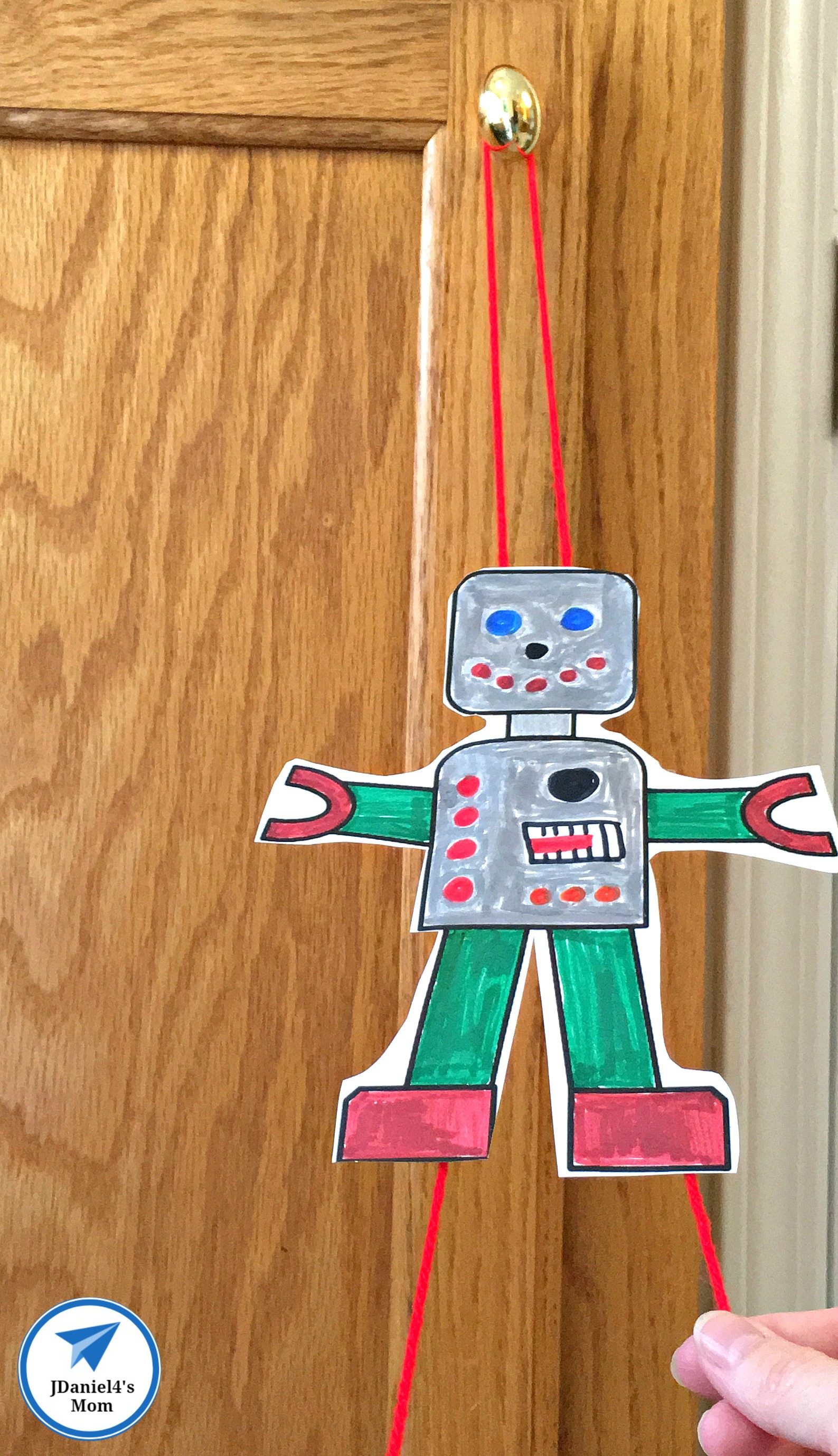 Flying Robot Printable STEAM Activity with Blockly Block Building Directions - Using the Pulley