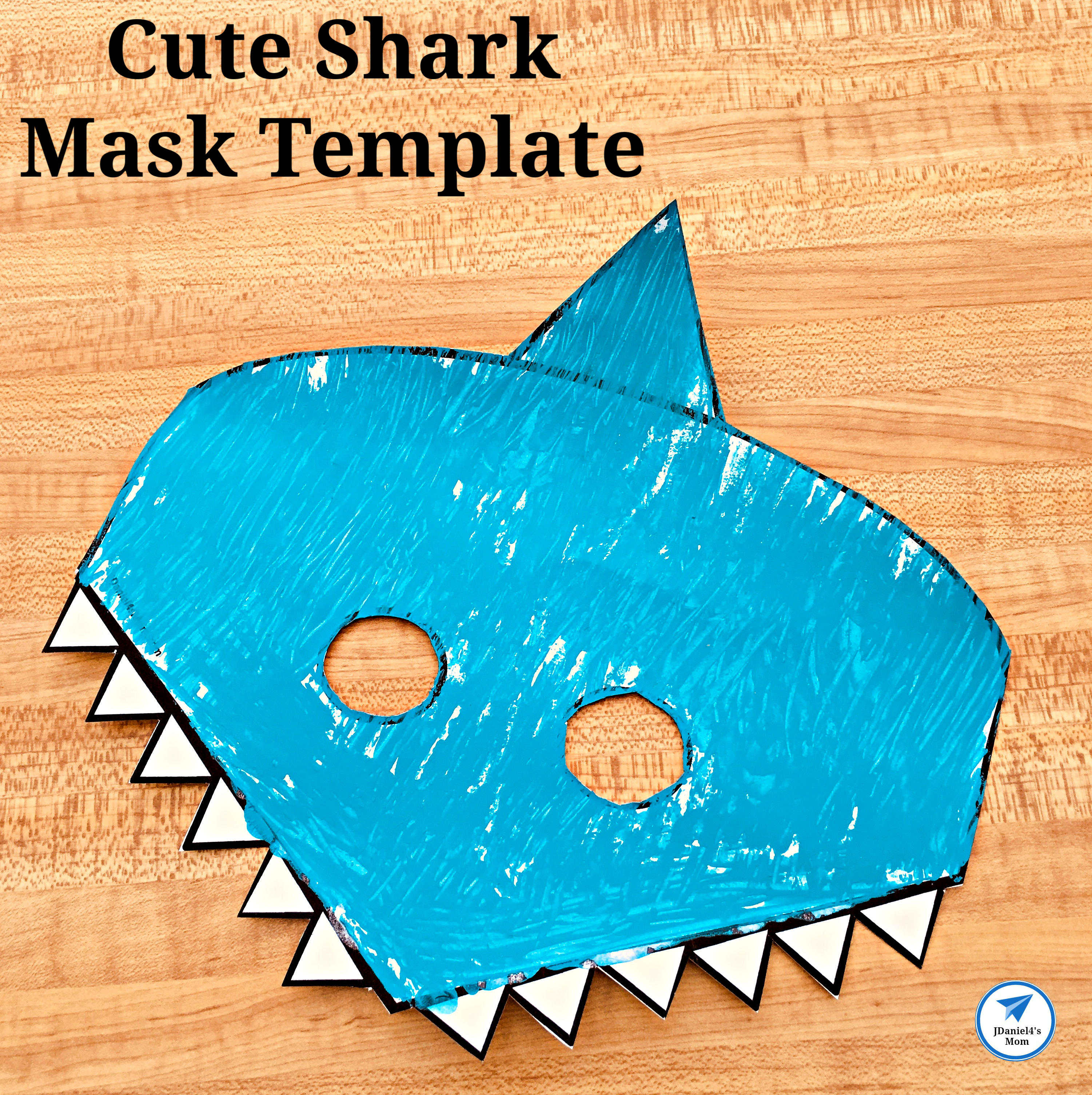 Cute Shark Mask Printable Template 