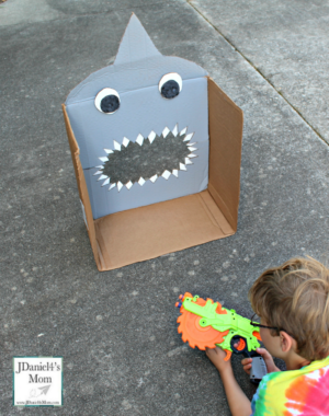 DIY Nerf Target for Shark Week - JDaniel4s Mom