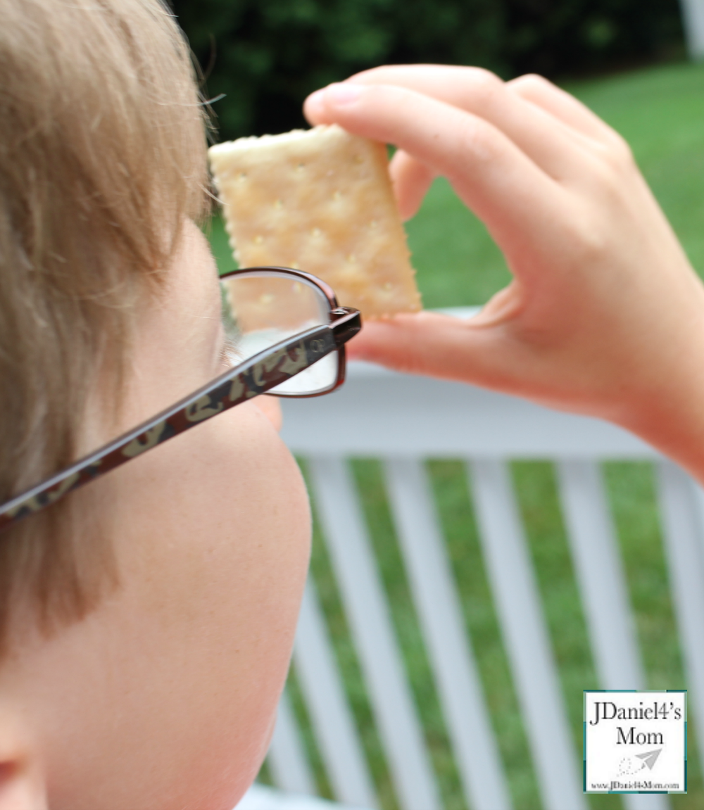 Do Crackers Make Good Pinhole Lens STEM Activity with Recording Sheet (Looking Through a Square Cracker)