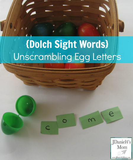 Dolch Sight Words- Unscrambling Egg Letters